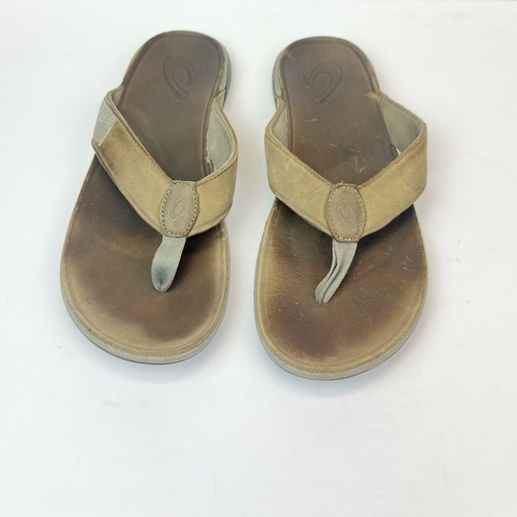 Olukai Tuahine Flip Flop Comfort Sandals Mens US 9 EU 42 Grey - Picture 1 of 12
